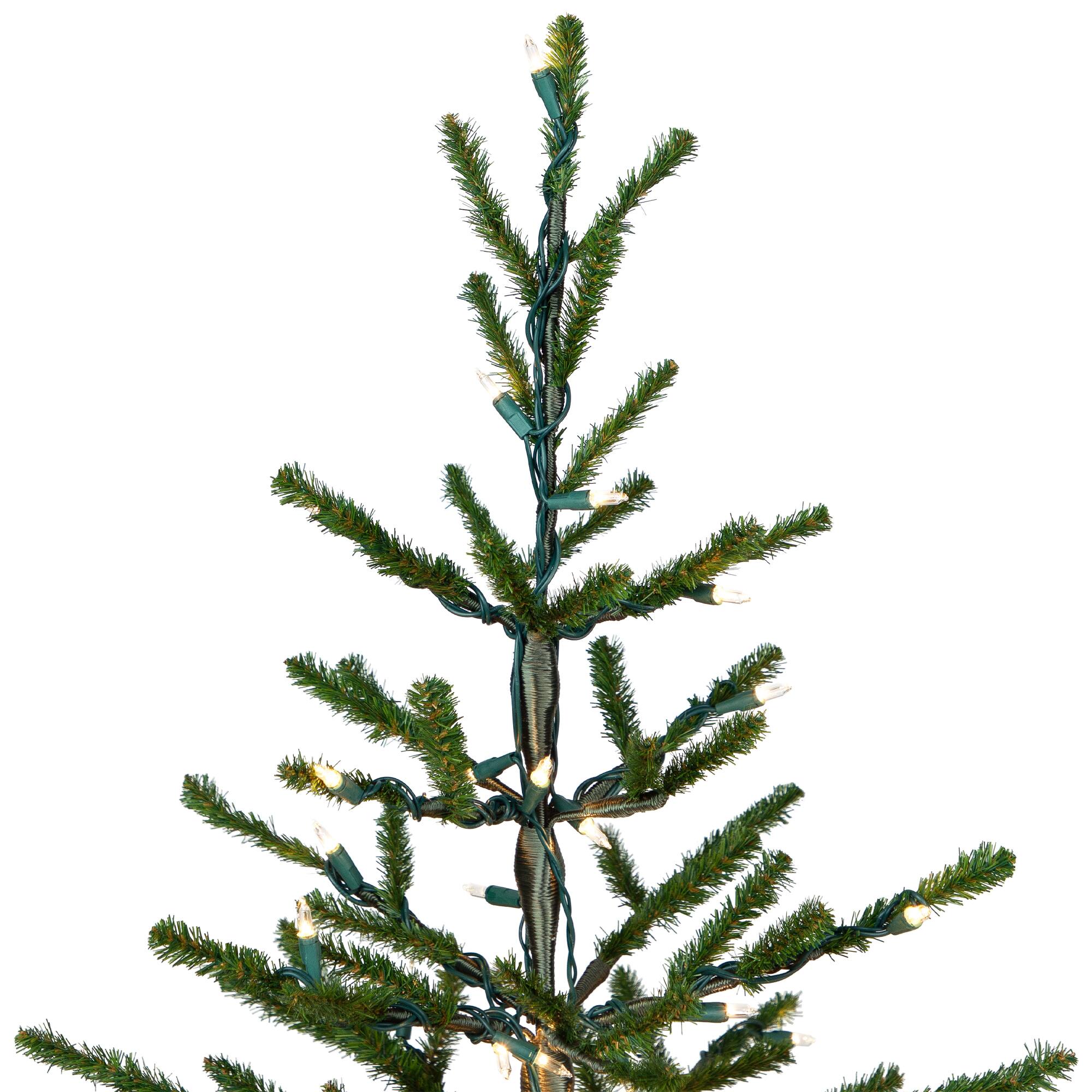 3ft. Pre-Lit Alpine Coral Artificial Christmas Tree, Clear Lights